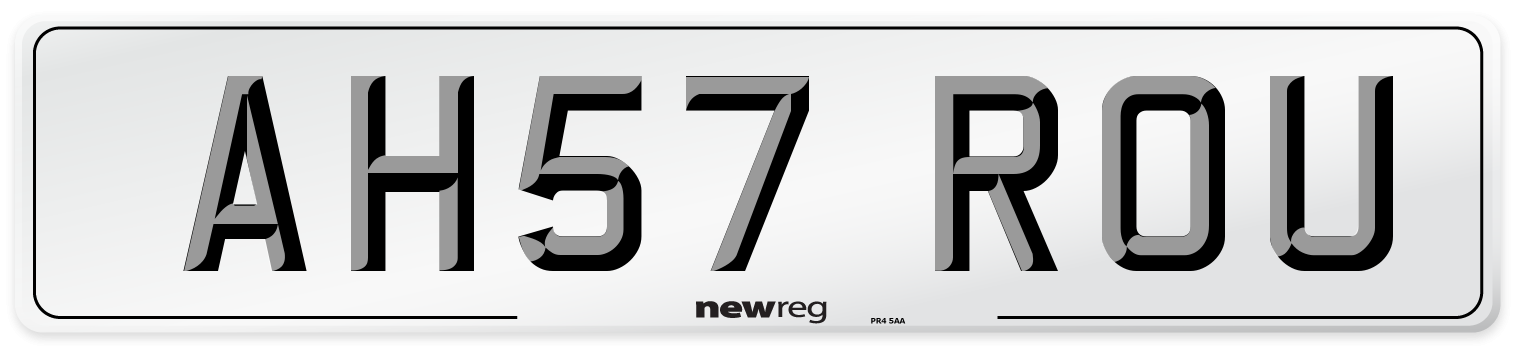 AH57 ROU Number Plate from New Reg